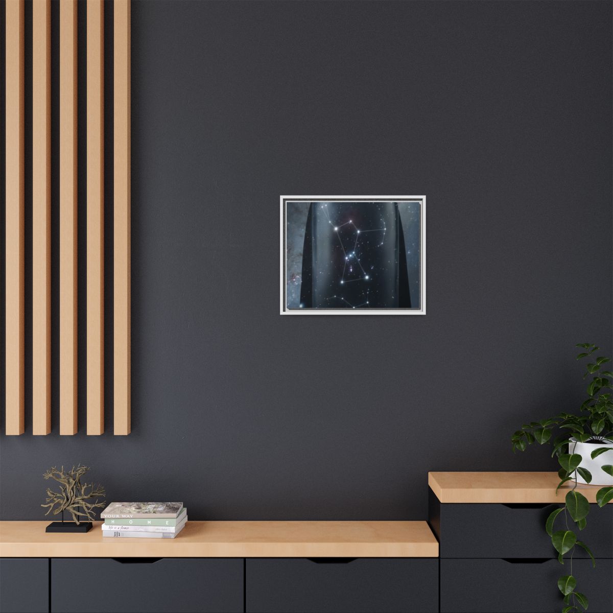 Framed Matte Canvas - Cosmic Sentinel — White / 1.25" (10×8...