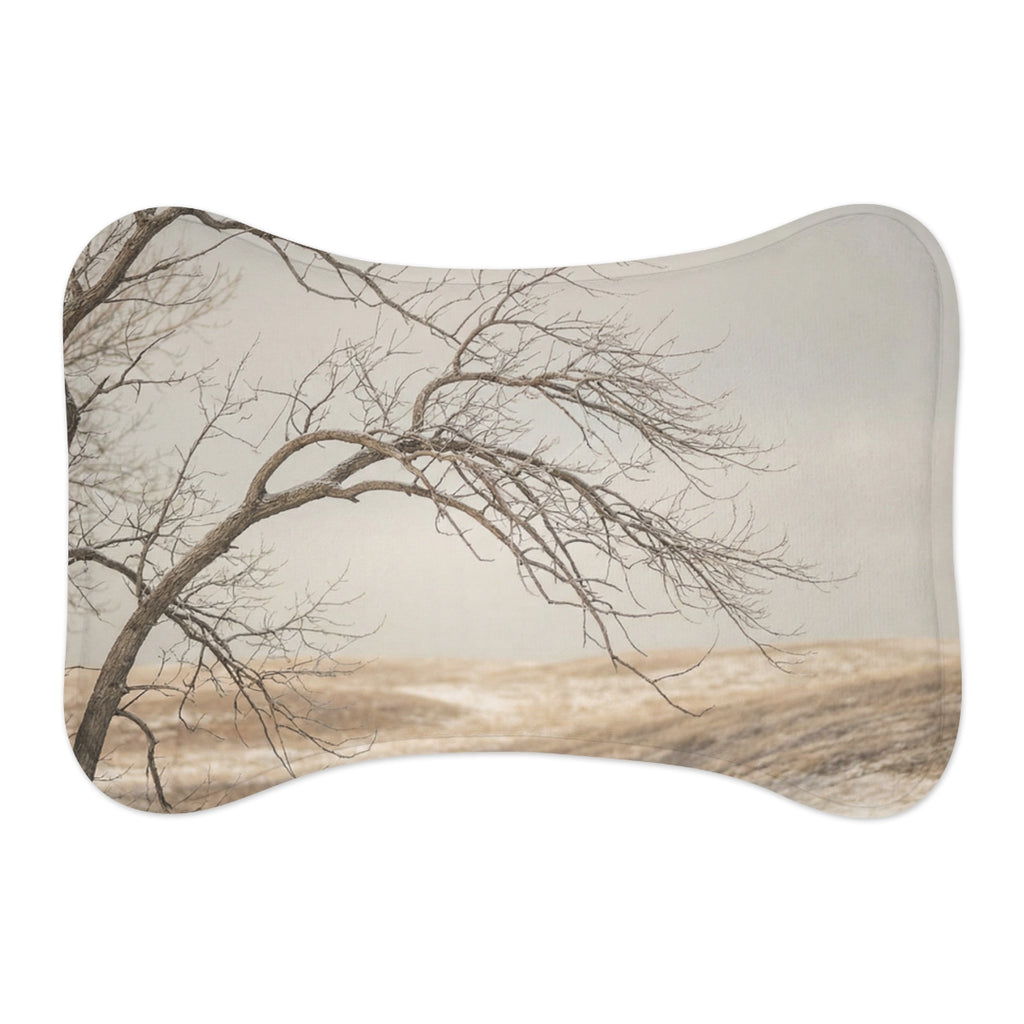 Pet Feeding Mats - Winter Branch Solitude Landscape |...