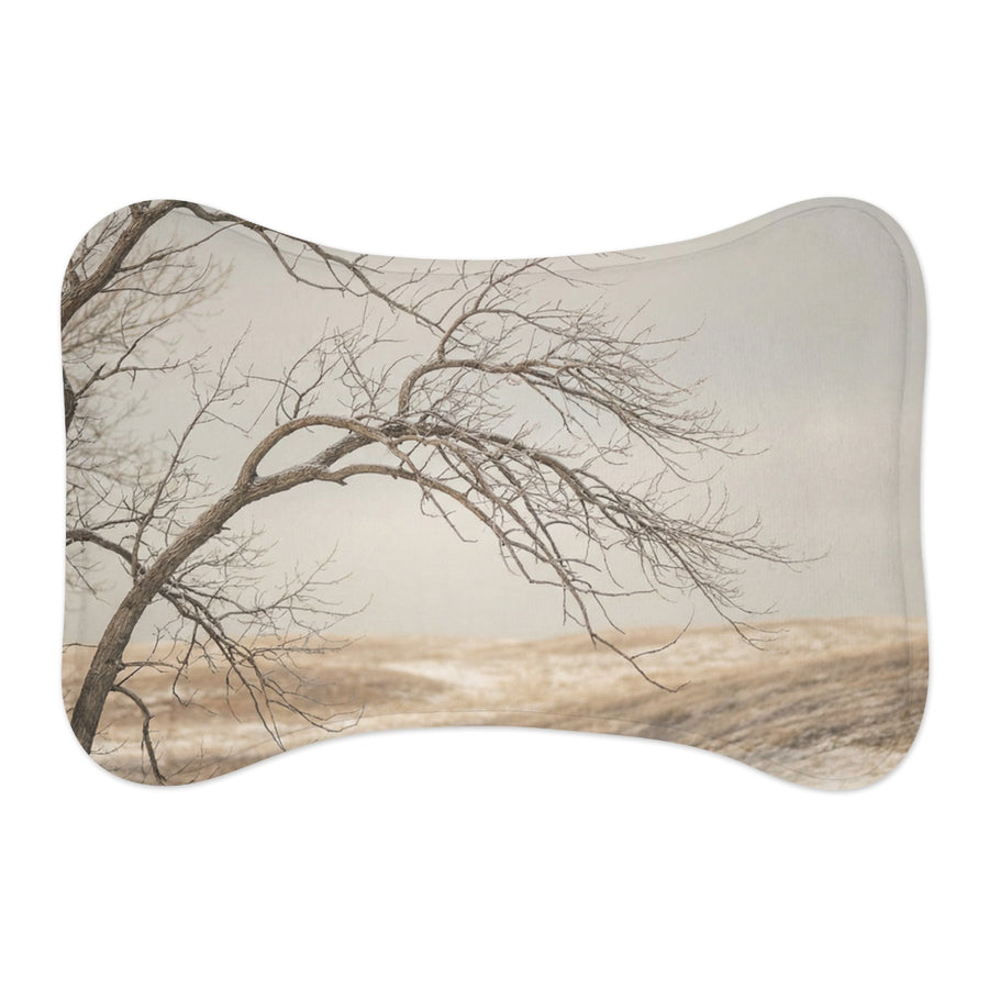 Pet Feeding Mats - Winter Branch Solitude Landscape