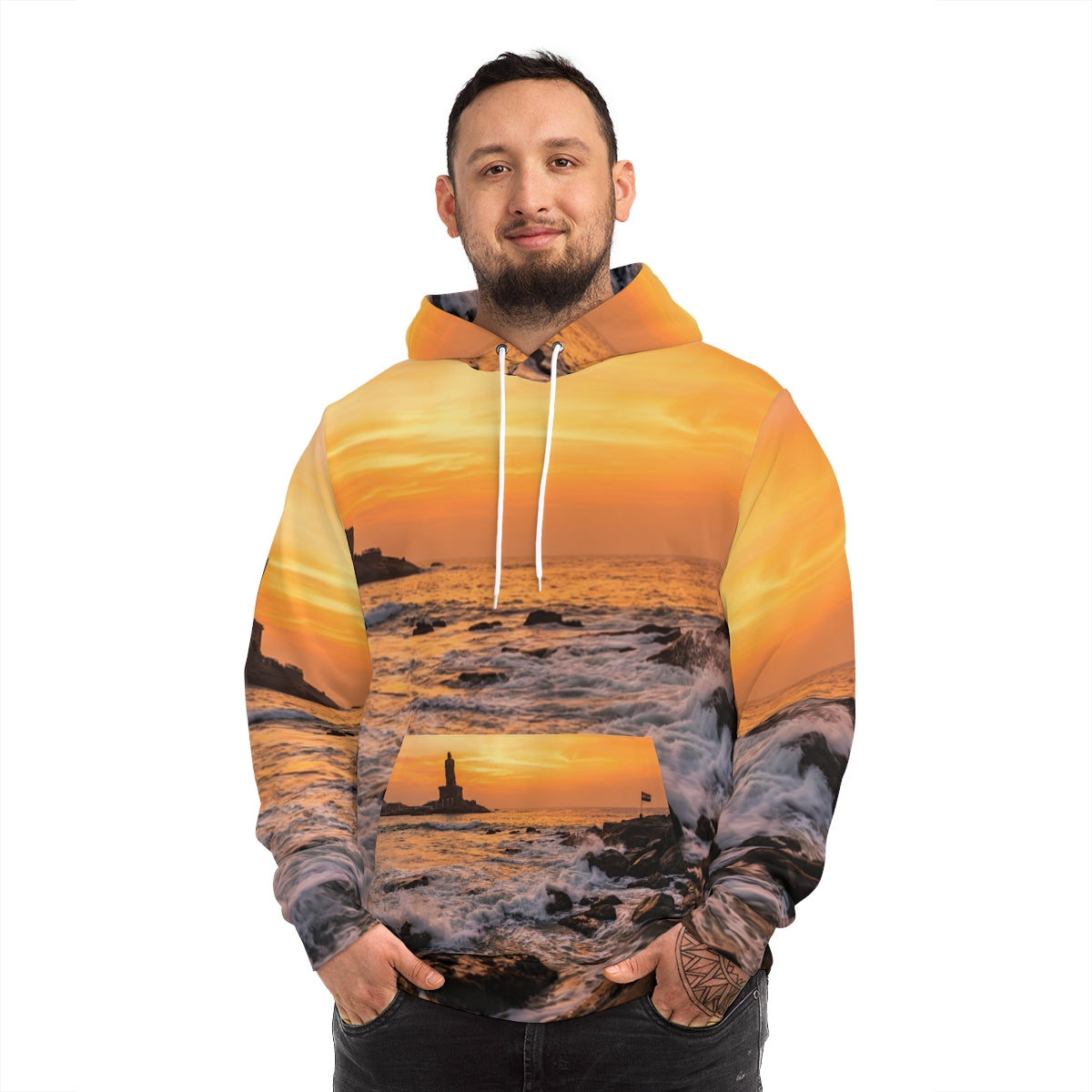 Fashion Hoodie - Golden Coastal Horizon
