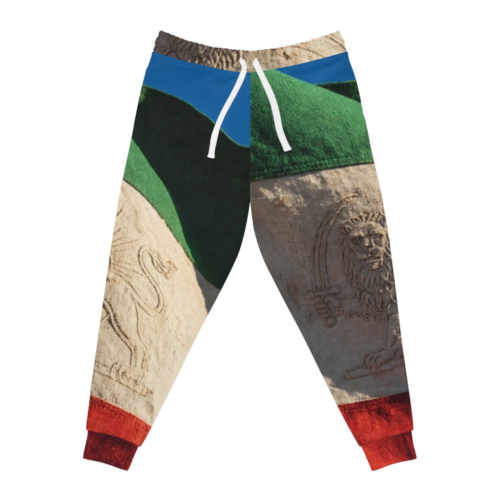 Men's Athletic Joggers - Vintage Lion and Sun Joggers |...