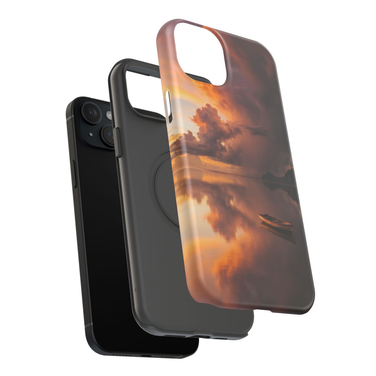 Impact-Resistant Apple iPhone Cases - Serene Tempest Sunset Lake | iPhone 17 Pro Max, 17 Pro, 17 Air & More