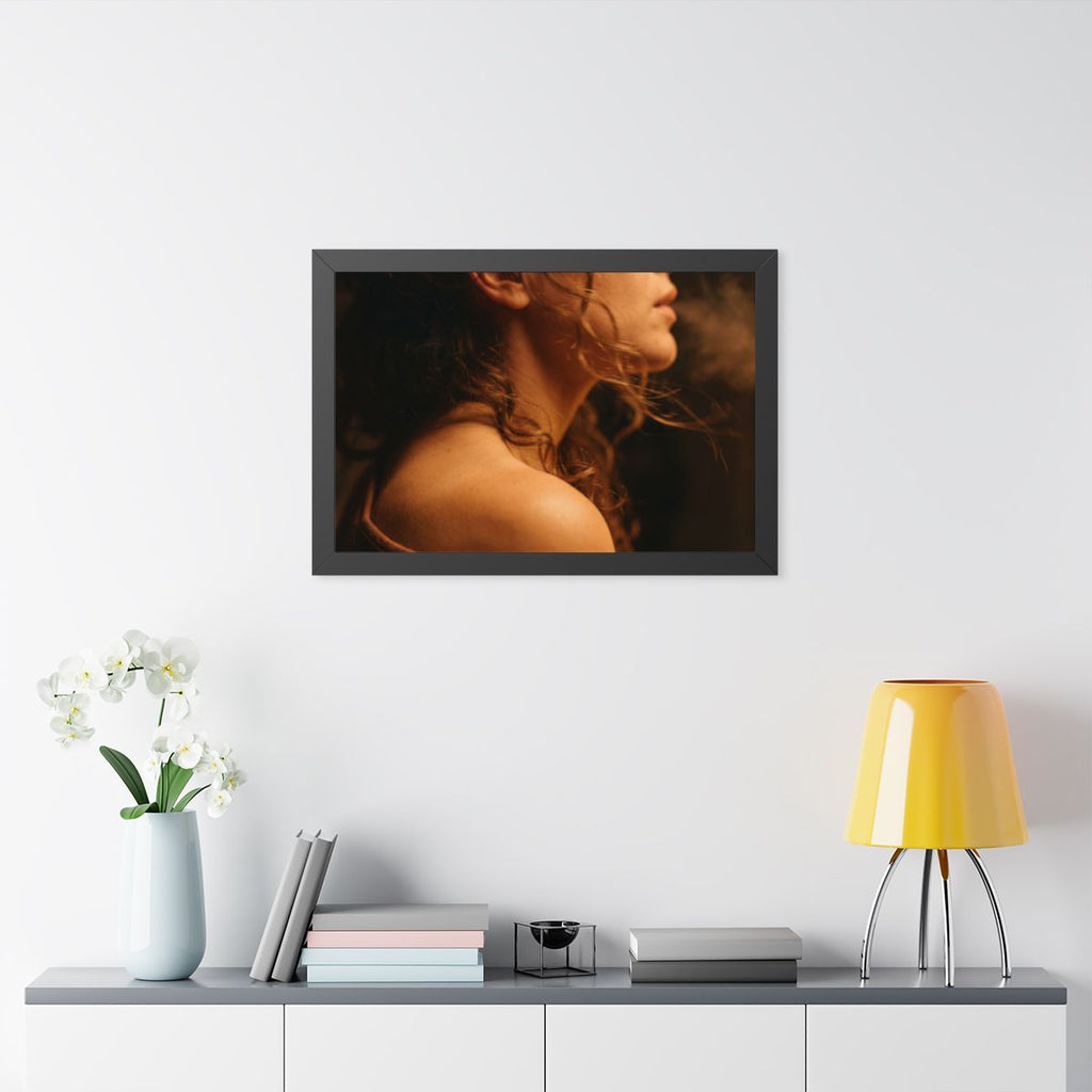 Framed Horizontal Poster - Golden Hour Silhouette Art —... |...