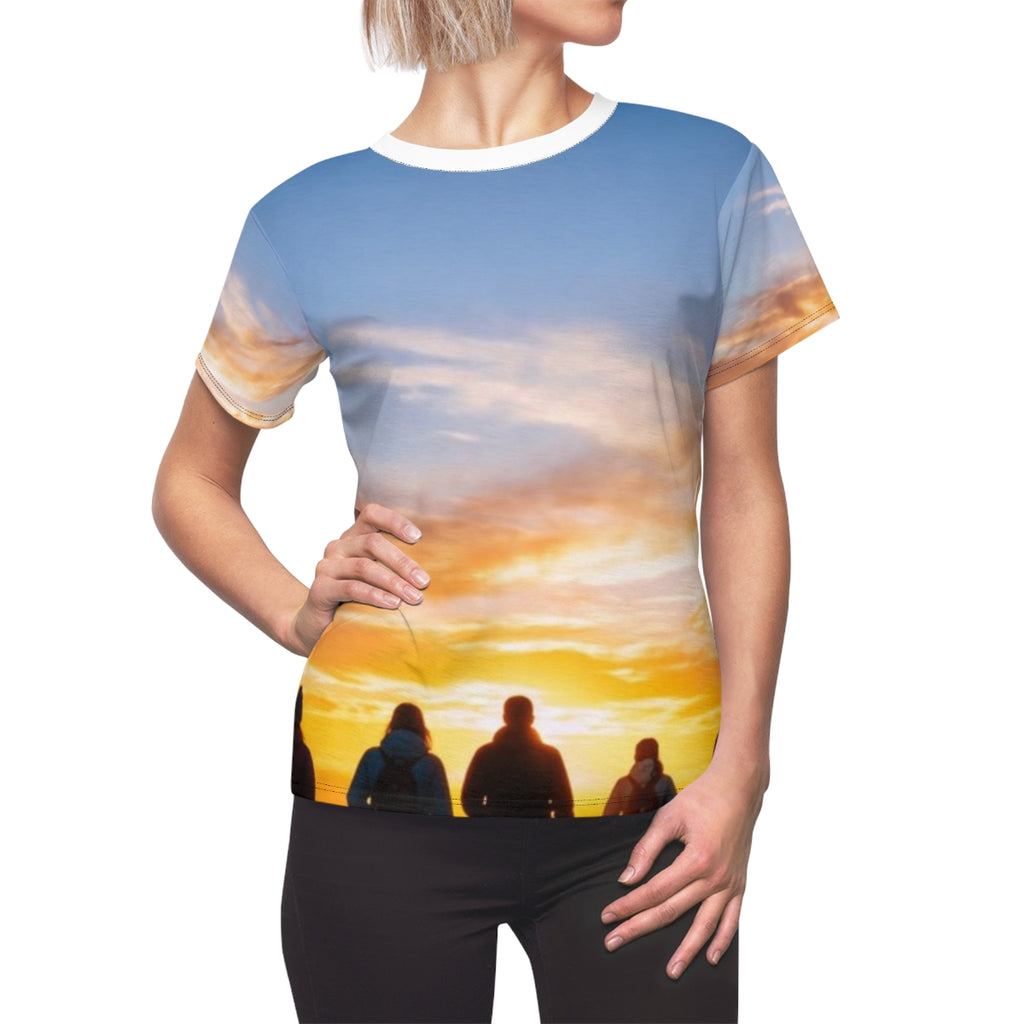 Women's Cut & Sew Tee - Sunset Ridge | Echovira Gallery