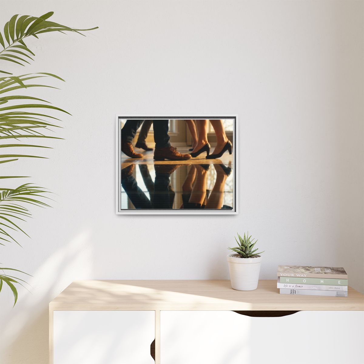 Matte Canvas, Framed - Golden Hour Reflections Cinematic Art...