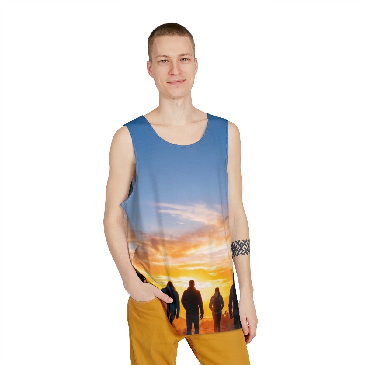 Men's Tank - Golden Mountain Horizon | Echovira Gallery