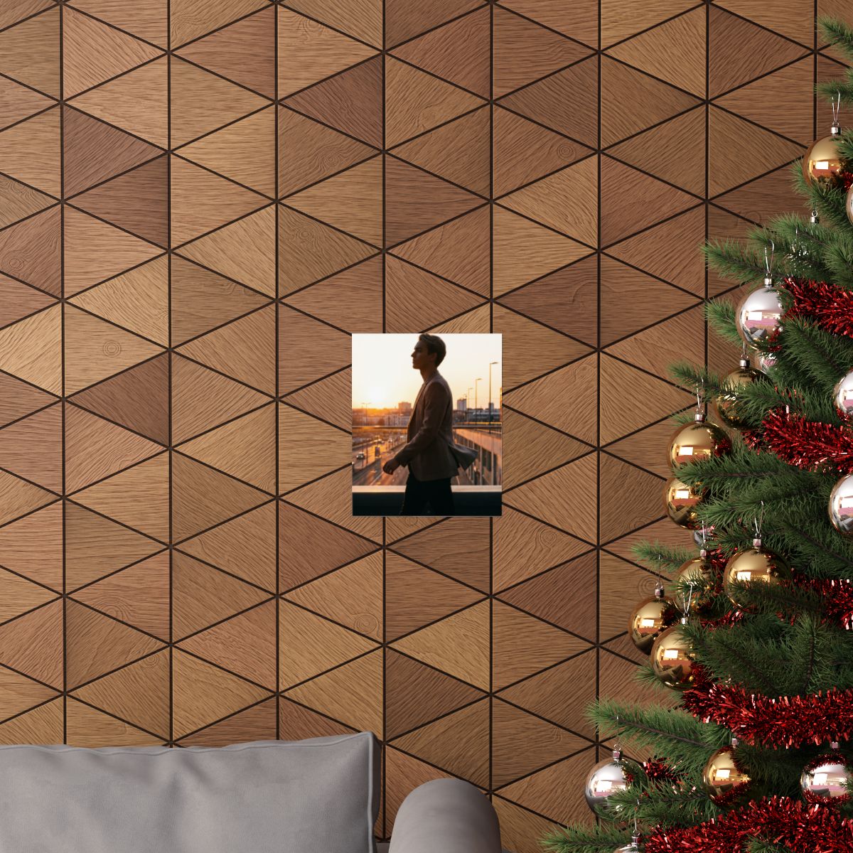 Matte Vertical Poster - Golden Hour Walk (8×10 & 36×54) |...