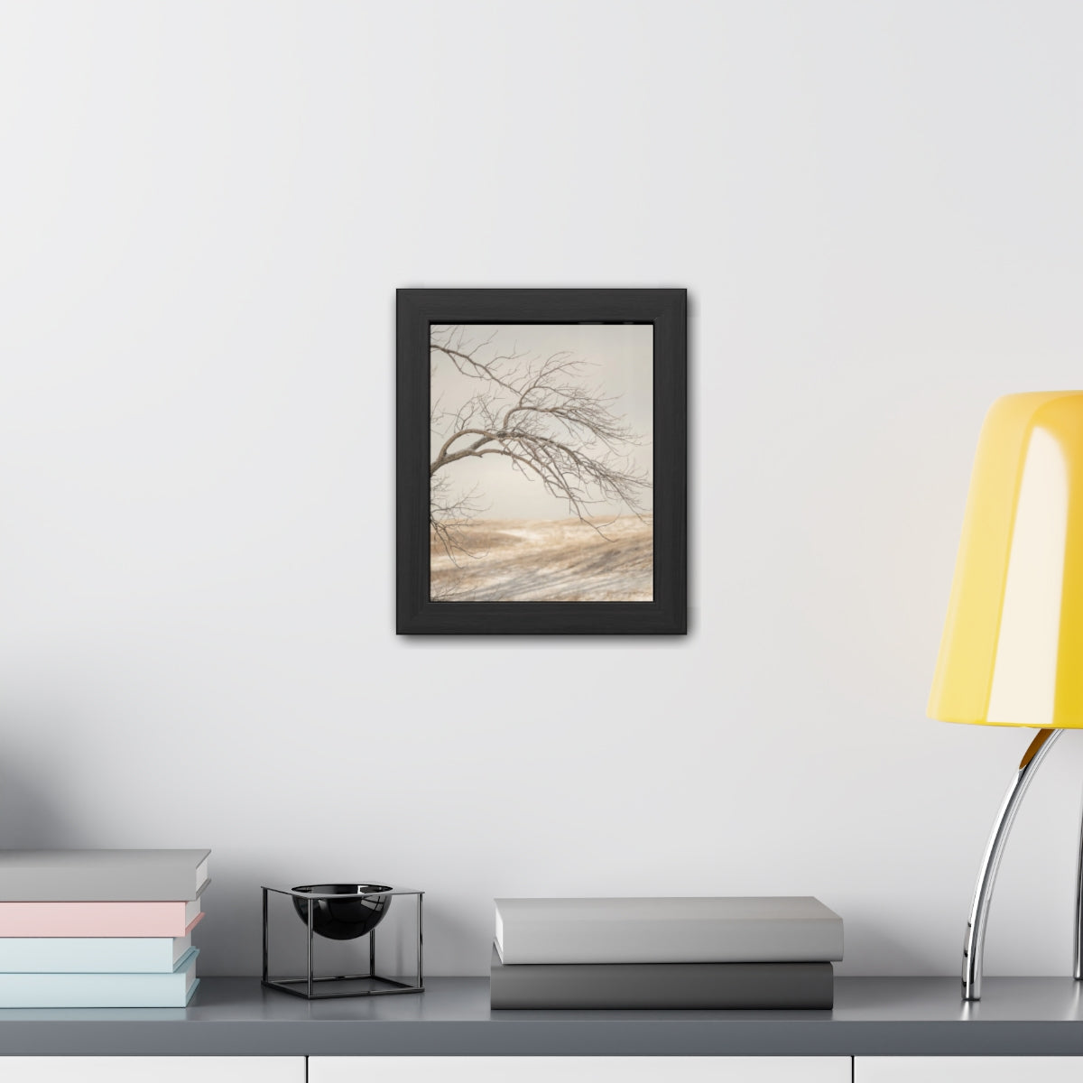 Framed Poster - Minimalist Winter Tree — Portrait