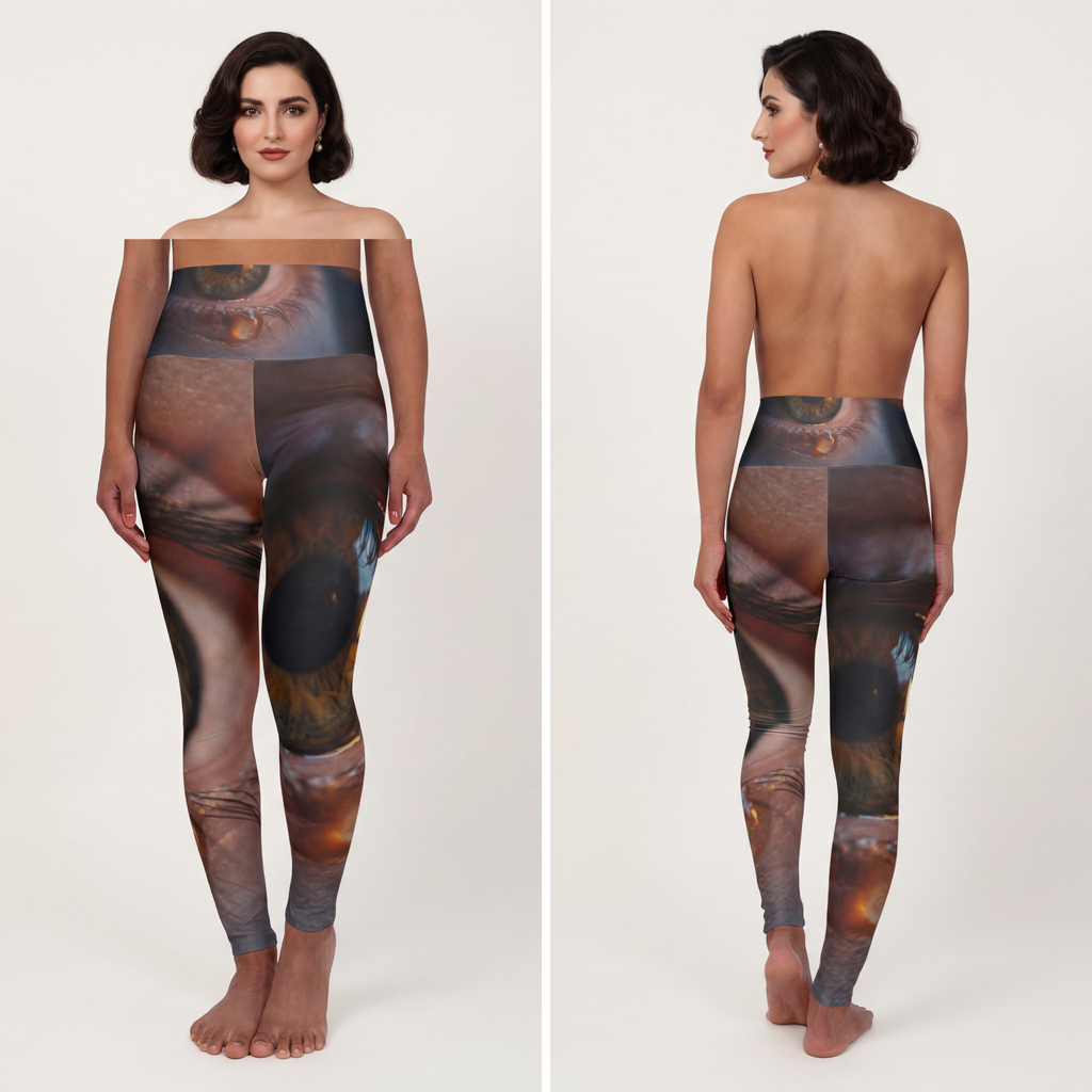 High Waisted Yoga Leggings - Midnight Flow