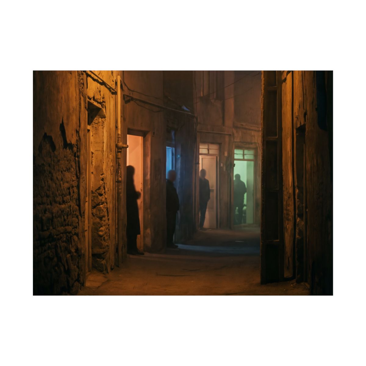 Matte Horizontal Posters - Shadowed Alleyway Mystery Art......