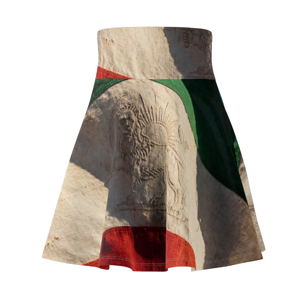 Women's Skater Skirt - Vintage Persian Lion and Sun Flag Art...