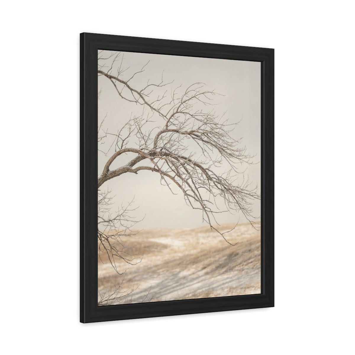 Framed Poster - Minimalist Winter Tree — Portrait