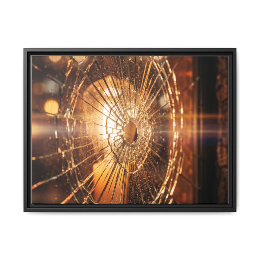 Framed Matte Canvas - Amber Glow — Black / 1.25"