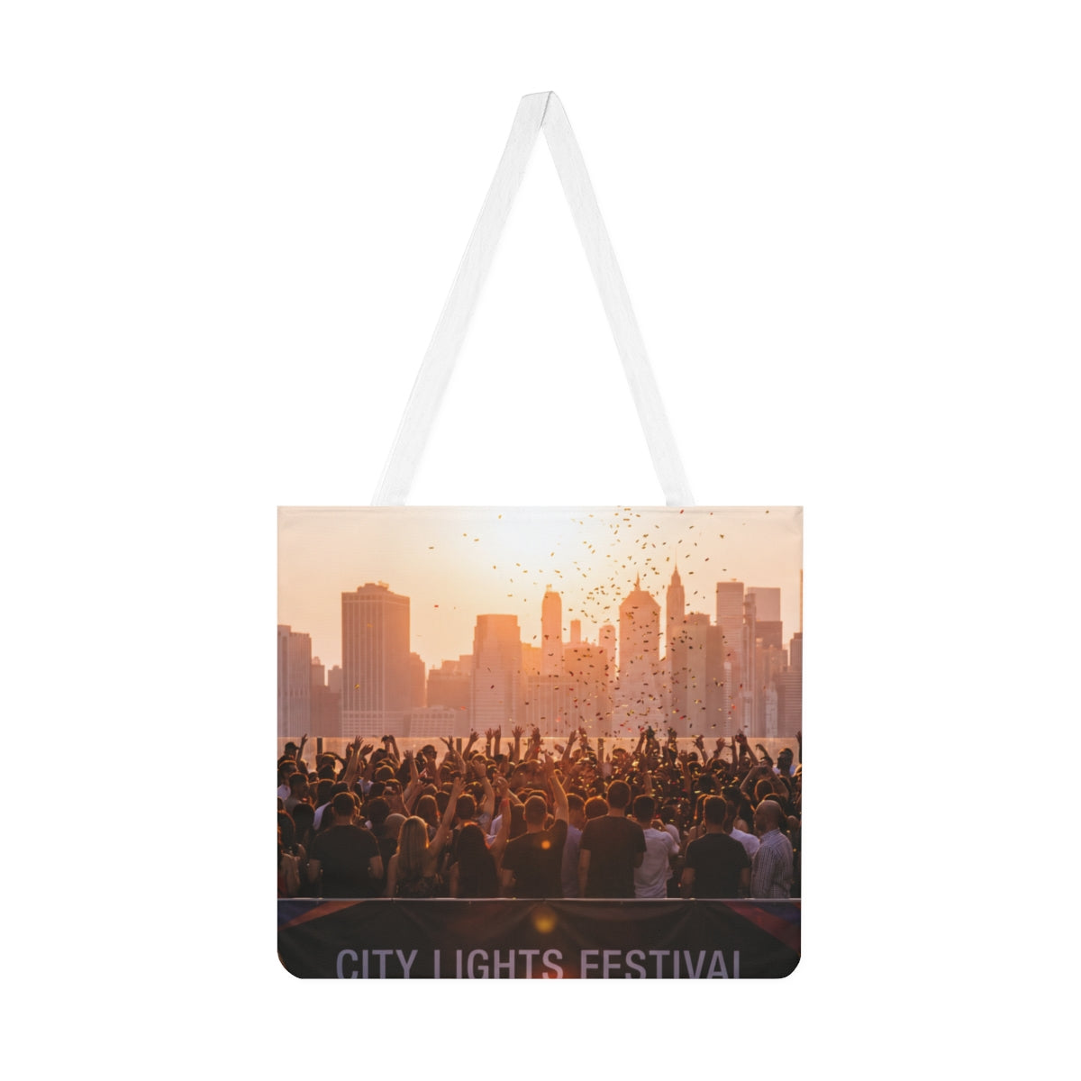 Shoulder Tote Bag - City Lights Festival | Echovira Gallery
