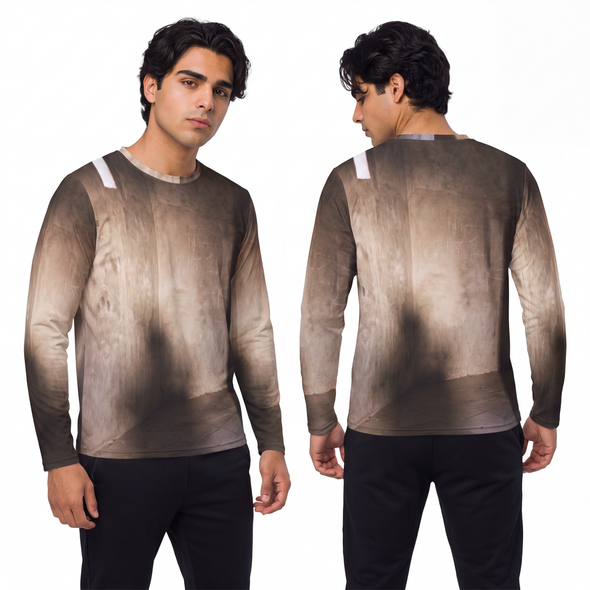 Men's Long Sleeve Shirt - Shadows of the Citadel moody... |...