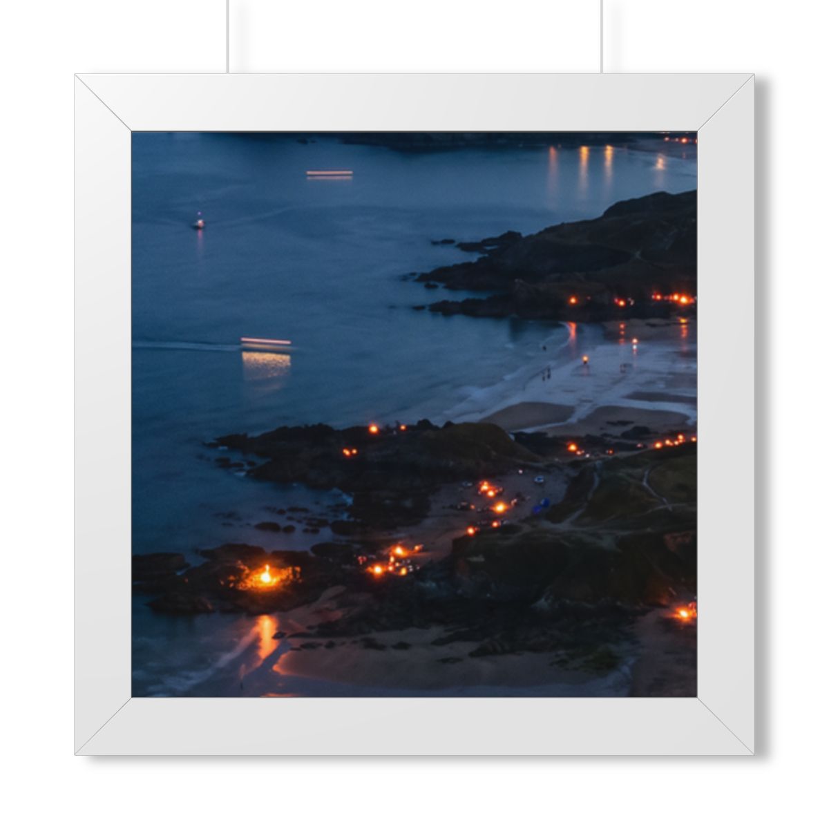 Framed Horizontal Poster - Coastal — White (14×11, 16×12......