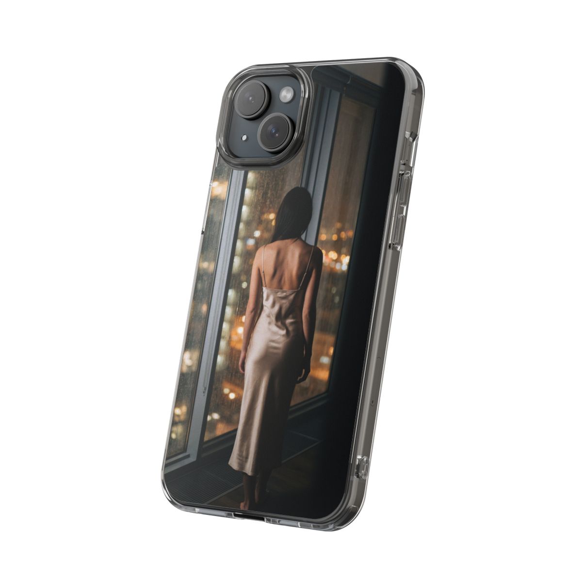 Clear Impact-Resistant Cases - Clear Phone Case - Rainy Mood...