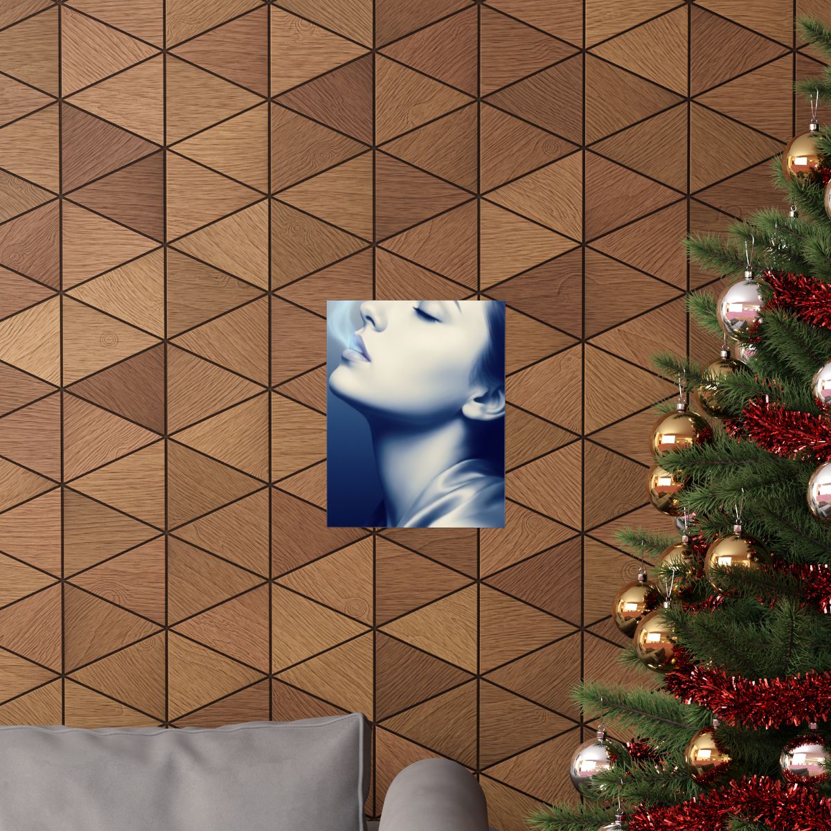 Matte Vertical Poster - Ethereal Blue Somnium Portrait (8×10...