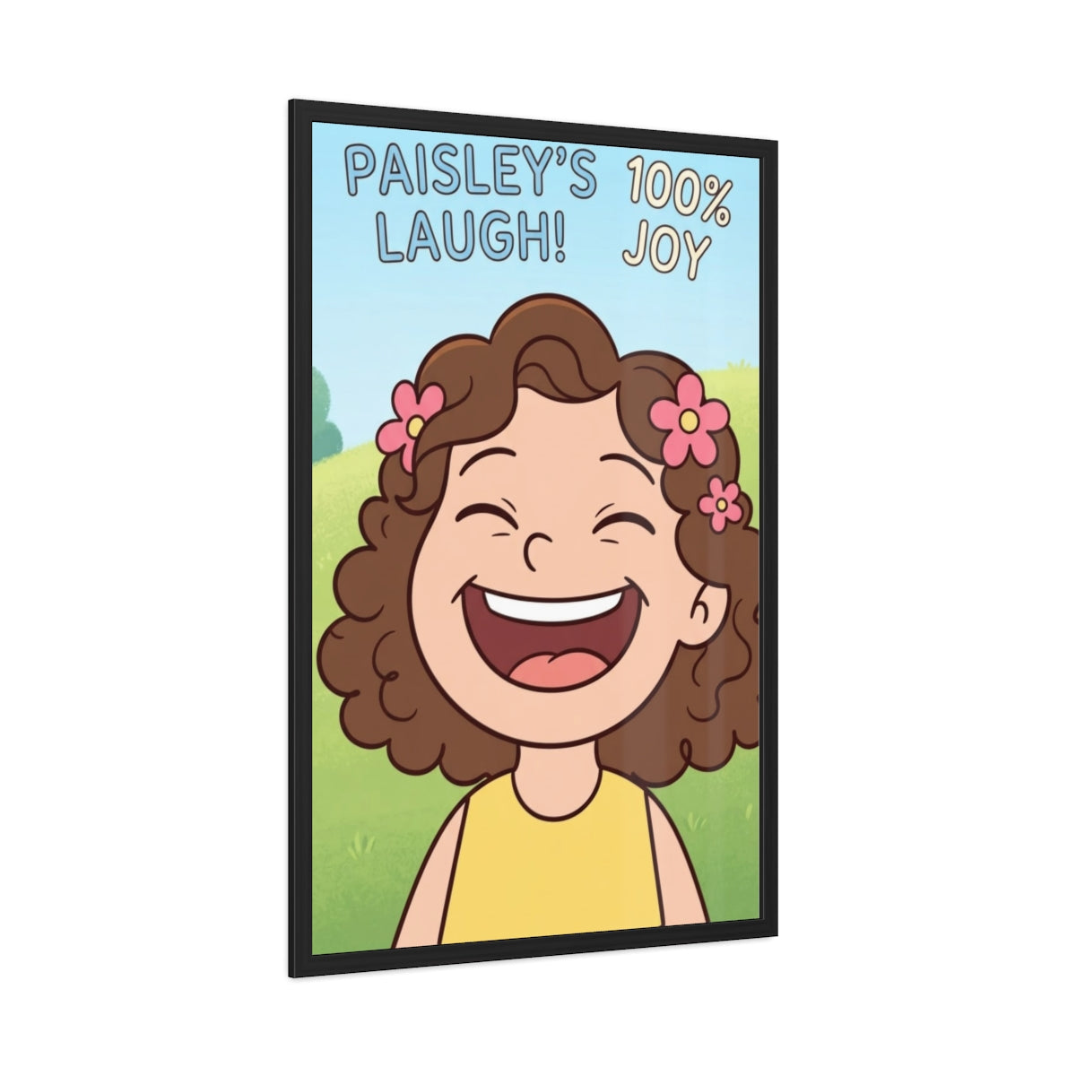 Framed Posters - Paisley Laugh 100% Joy Cartoon Art (8×12......