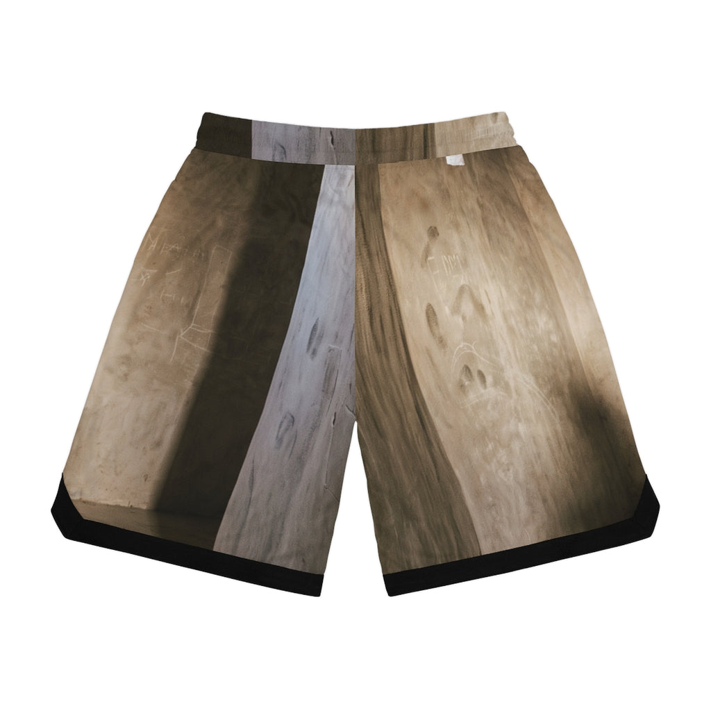 Men's Basketball Rib Shorts - Shadows of the Citadel moody...
