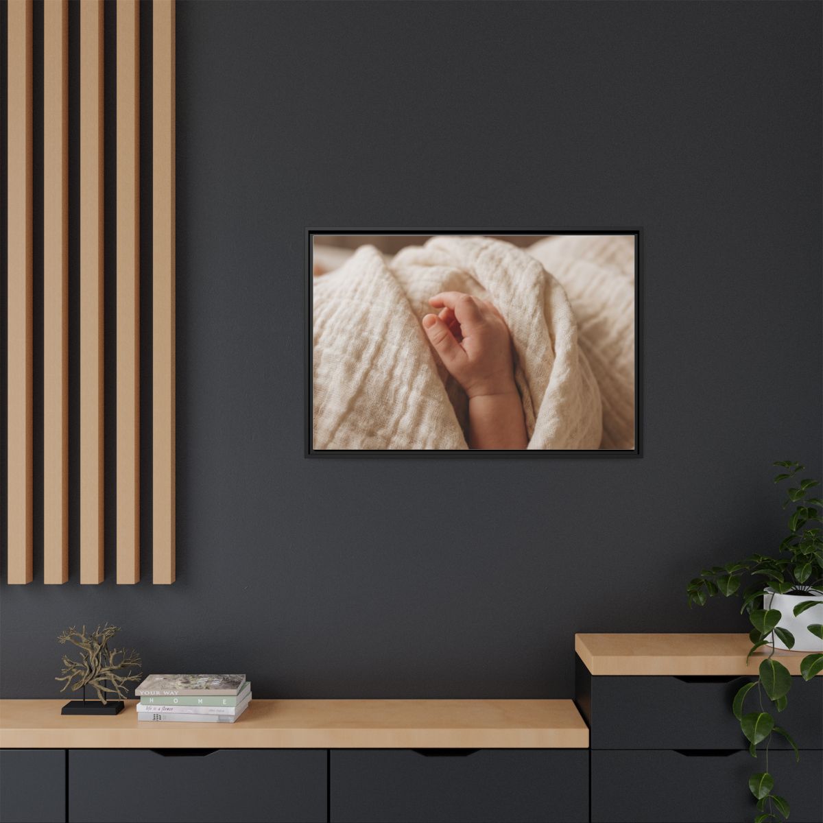 Framed Canvas - Minimalist Decor — Black / 1.25"