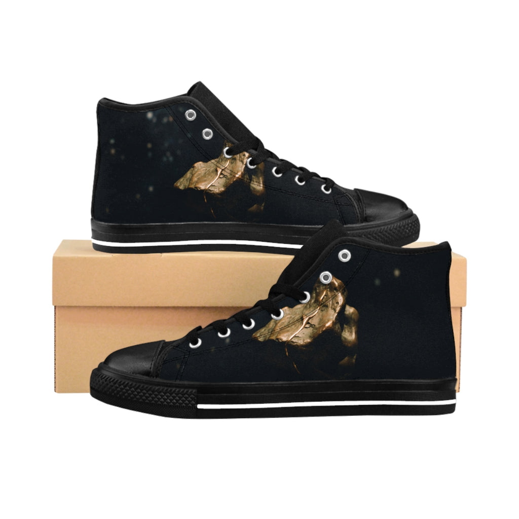 Women's Classic Sneakers with Bronze Stone Art