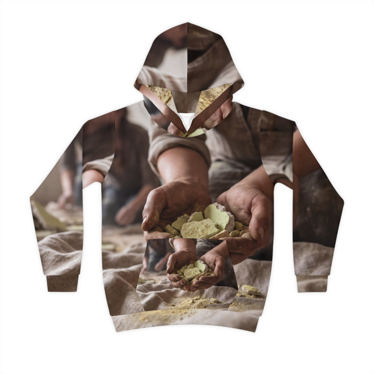 Children's Hoodie with Earth Pigment Art