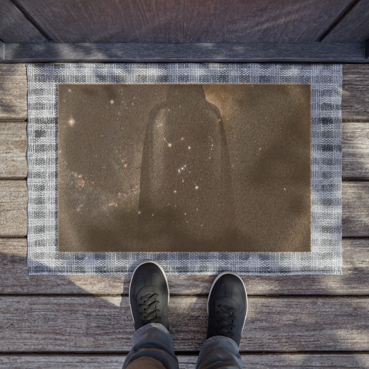 Doormat - Cosmic Sentinel Orion Constellation Art | Echovira...