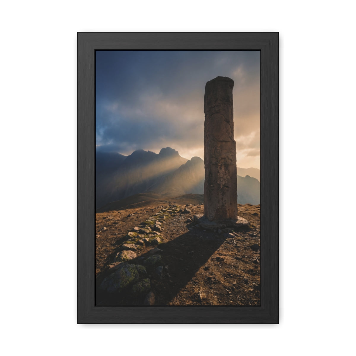 Framed Poster - Ancient Lion & Sun