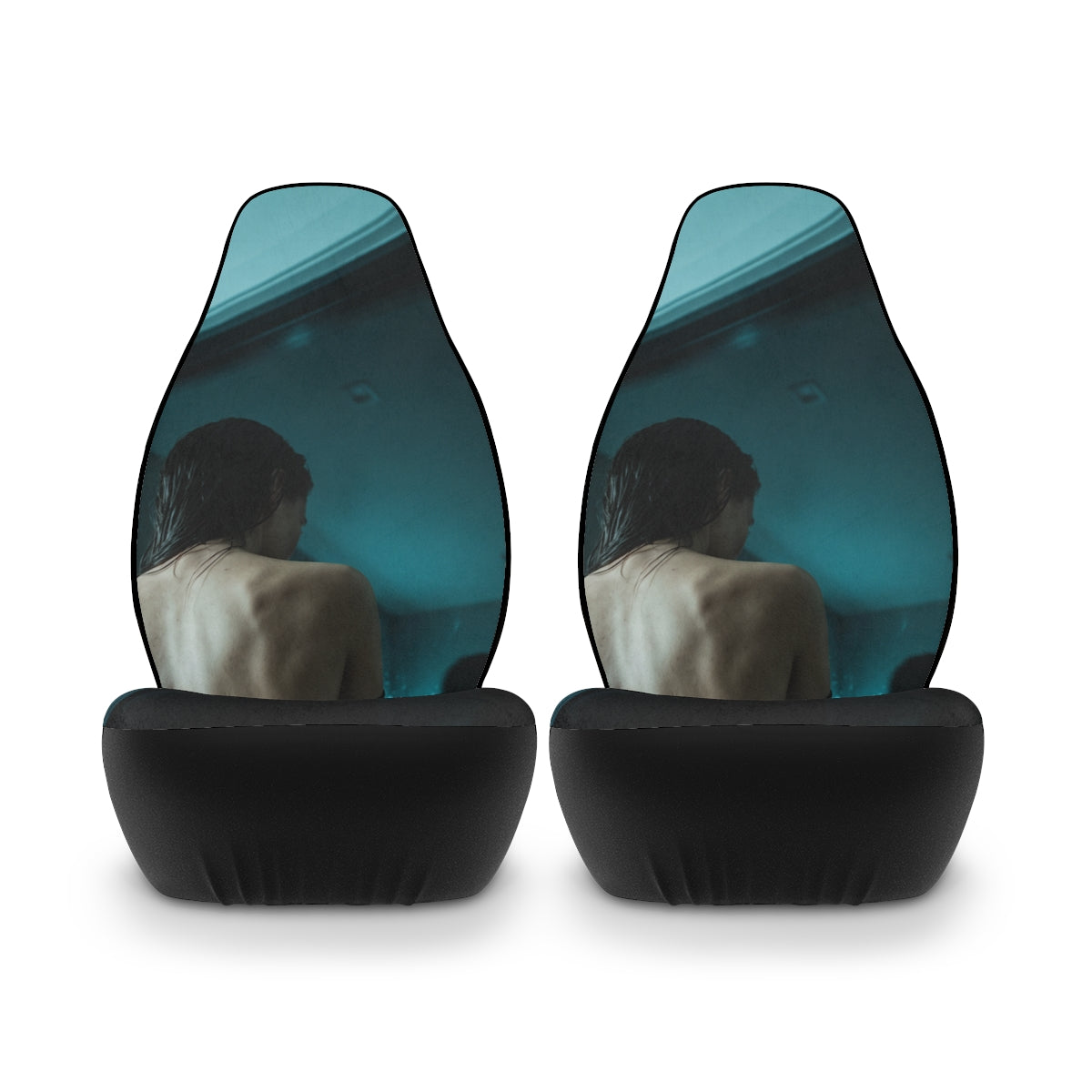 Moody Teal Silhouette Car Seat Covers