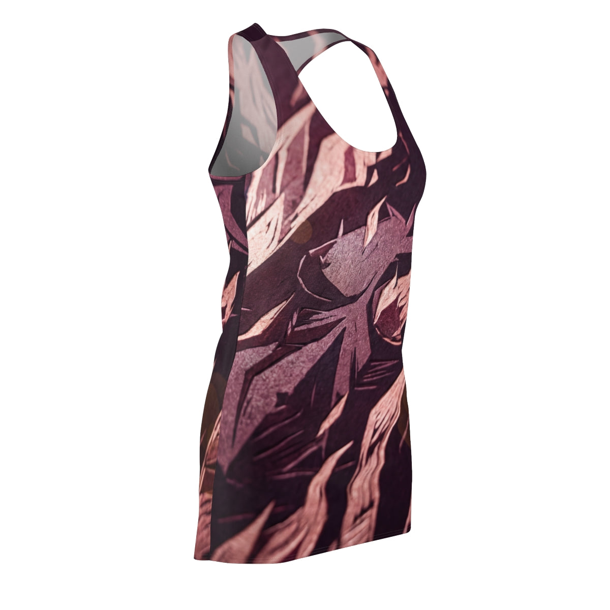 Women's Racerback Dress Crimson Flame Silhouette
