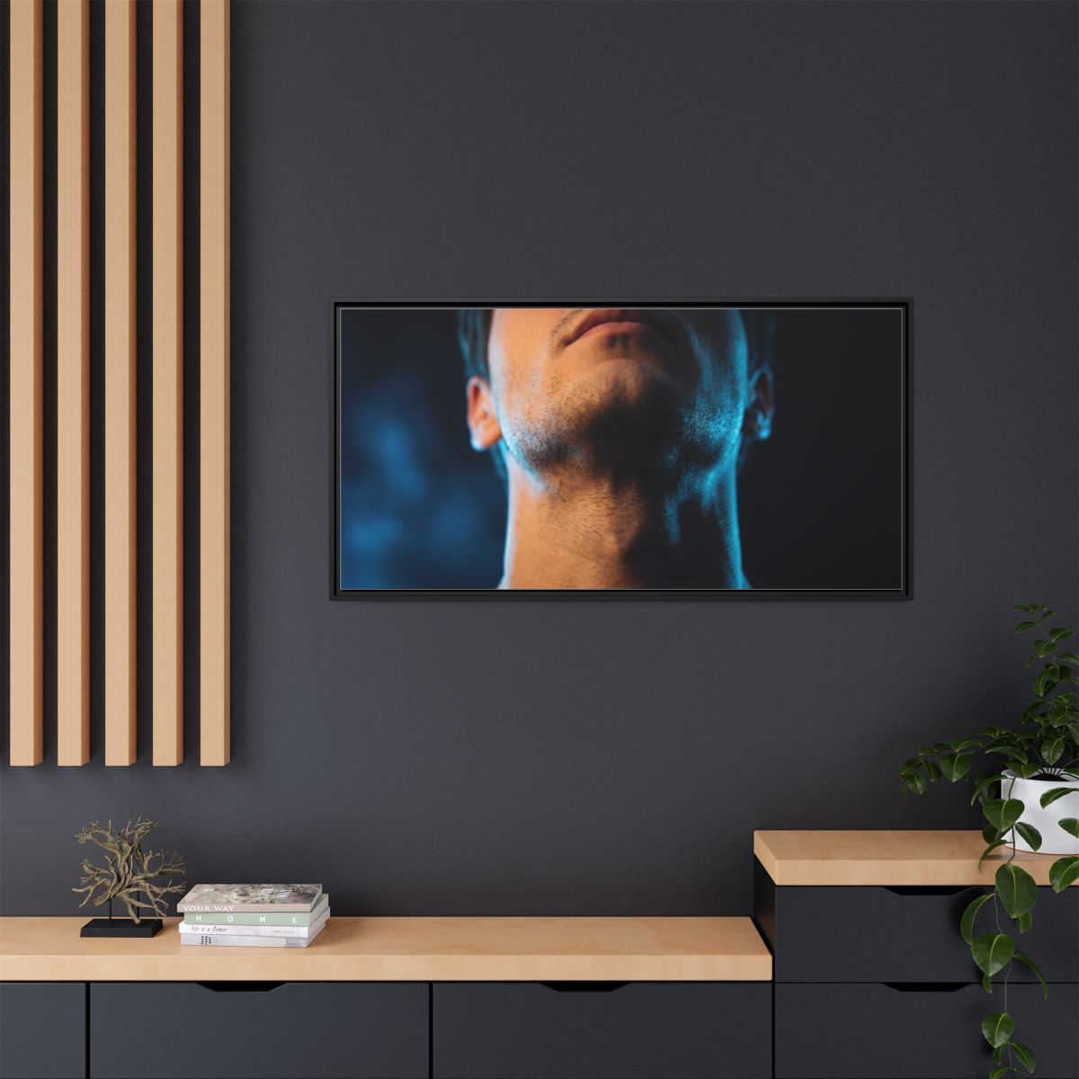 Framed Matte Canvas - Neon Pulse Core — Black / 1.25"