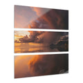Acrylic Prints Triptych - Sunset Reflection — Landscape |...