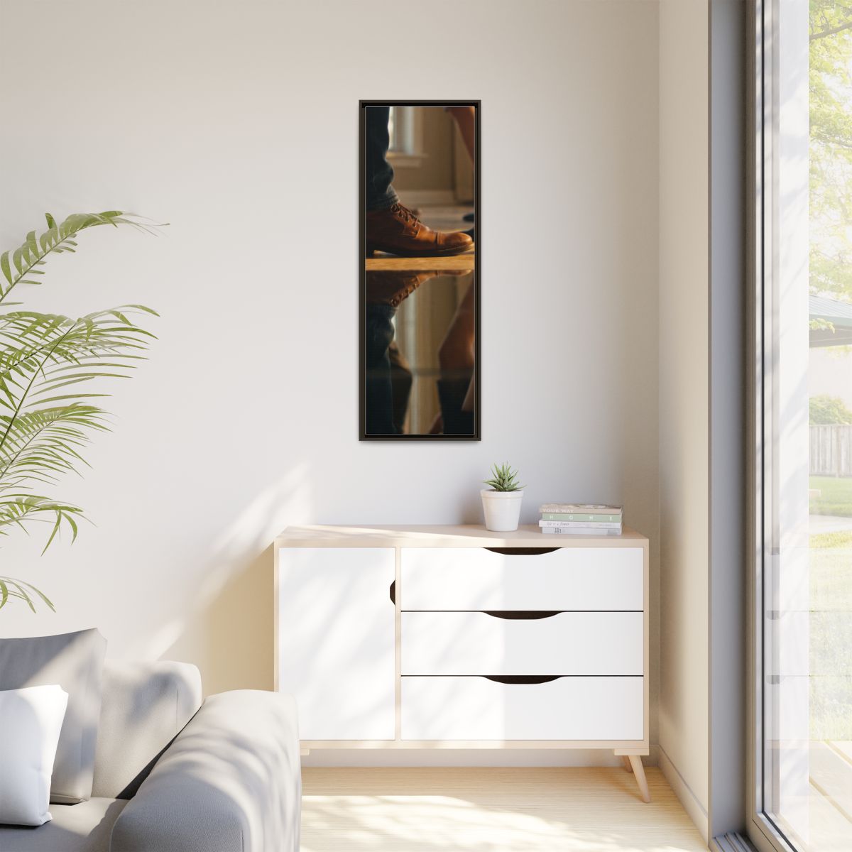 Matte Canvas, Framed - Golden Hour Reflections Cinematic Art...