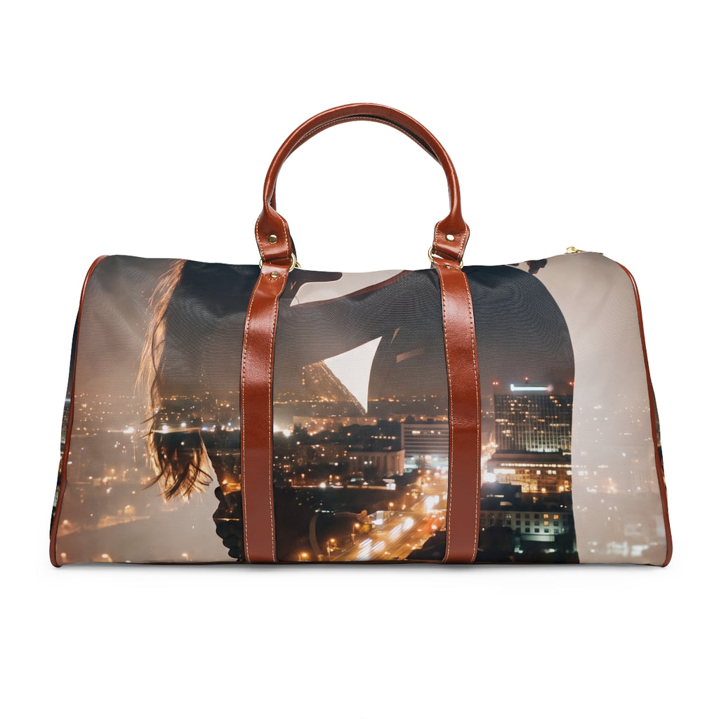Waterproof Travel Bag - Night City Escape | Echovira Gallery