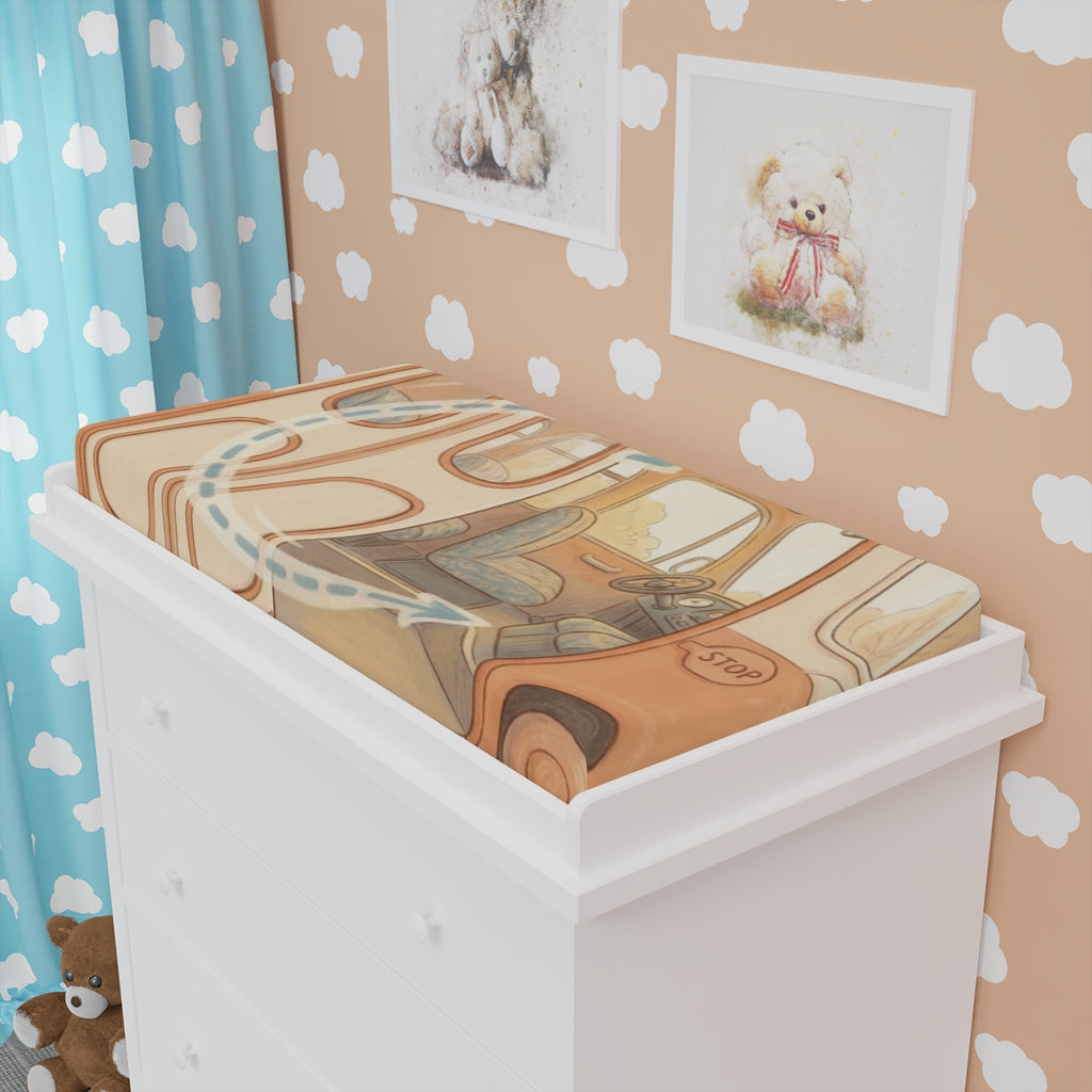 Baby Changing Pad Cover - Gentle Bus Ride | Echovira Gallery