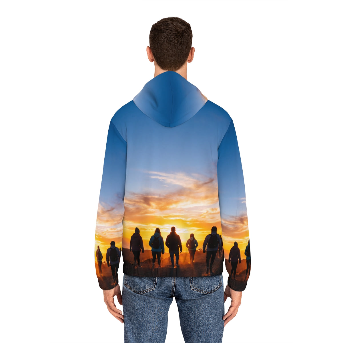 Herren-Kapuzenjacke mit durchgehendem Reißverschluss – Sunrise Journey