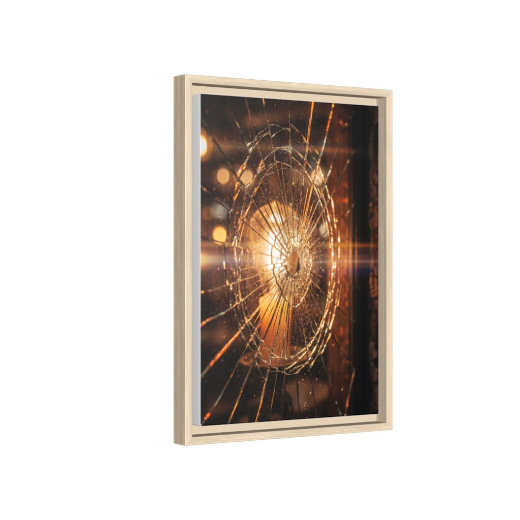 Framed Matte Canvas - Shattered Glass