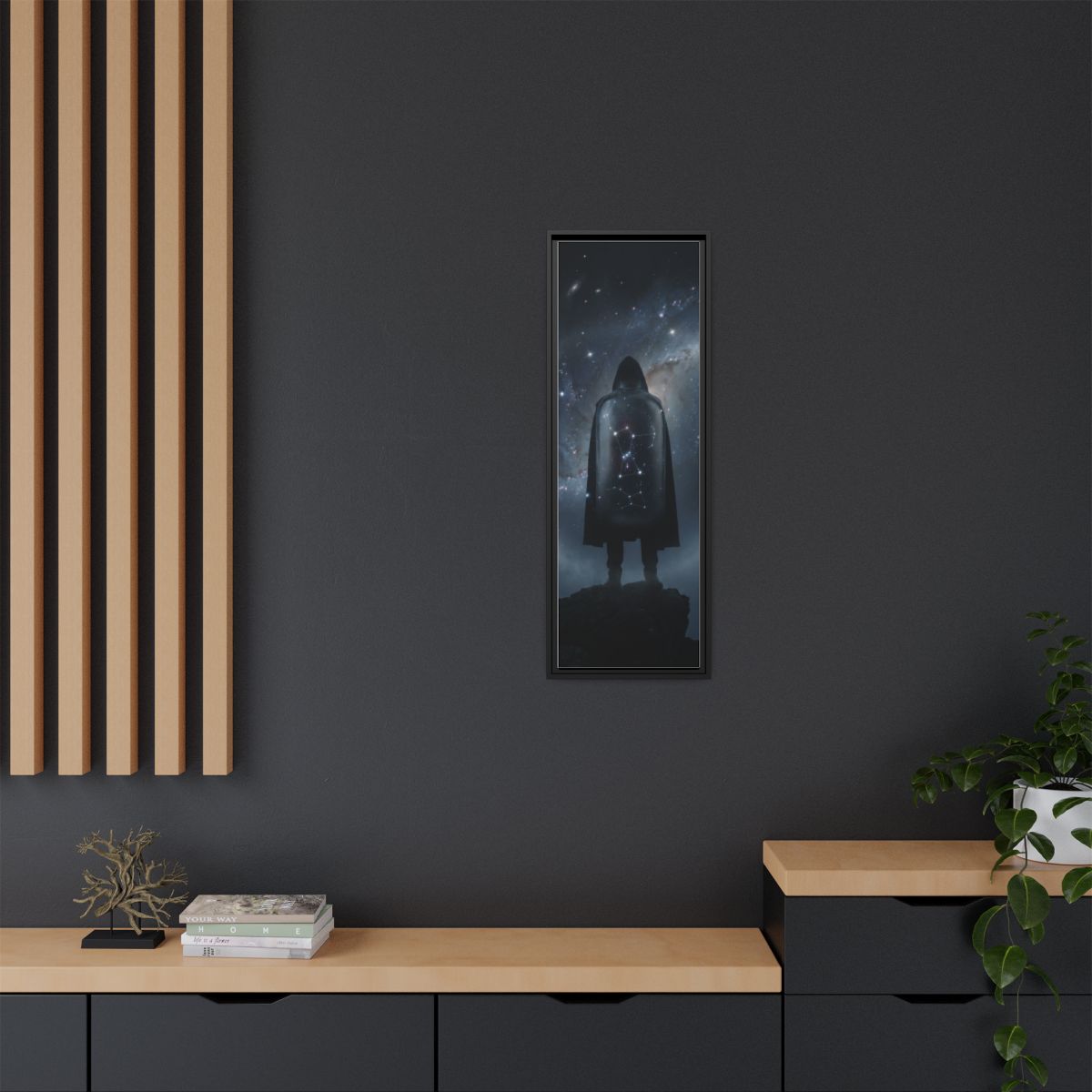Framed Matte Canvas - Cosmic Sentinel — Black / 1.25" (8×10...