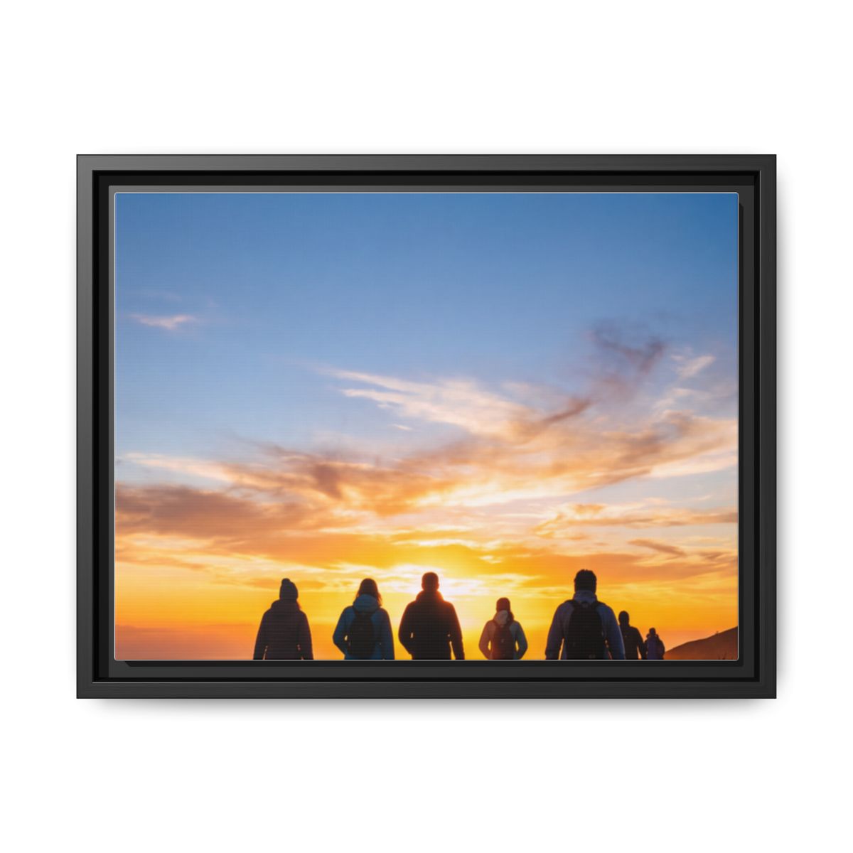 Framed Matte Canvas - Radiant Sunset Art — Black / 1.25"