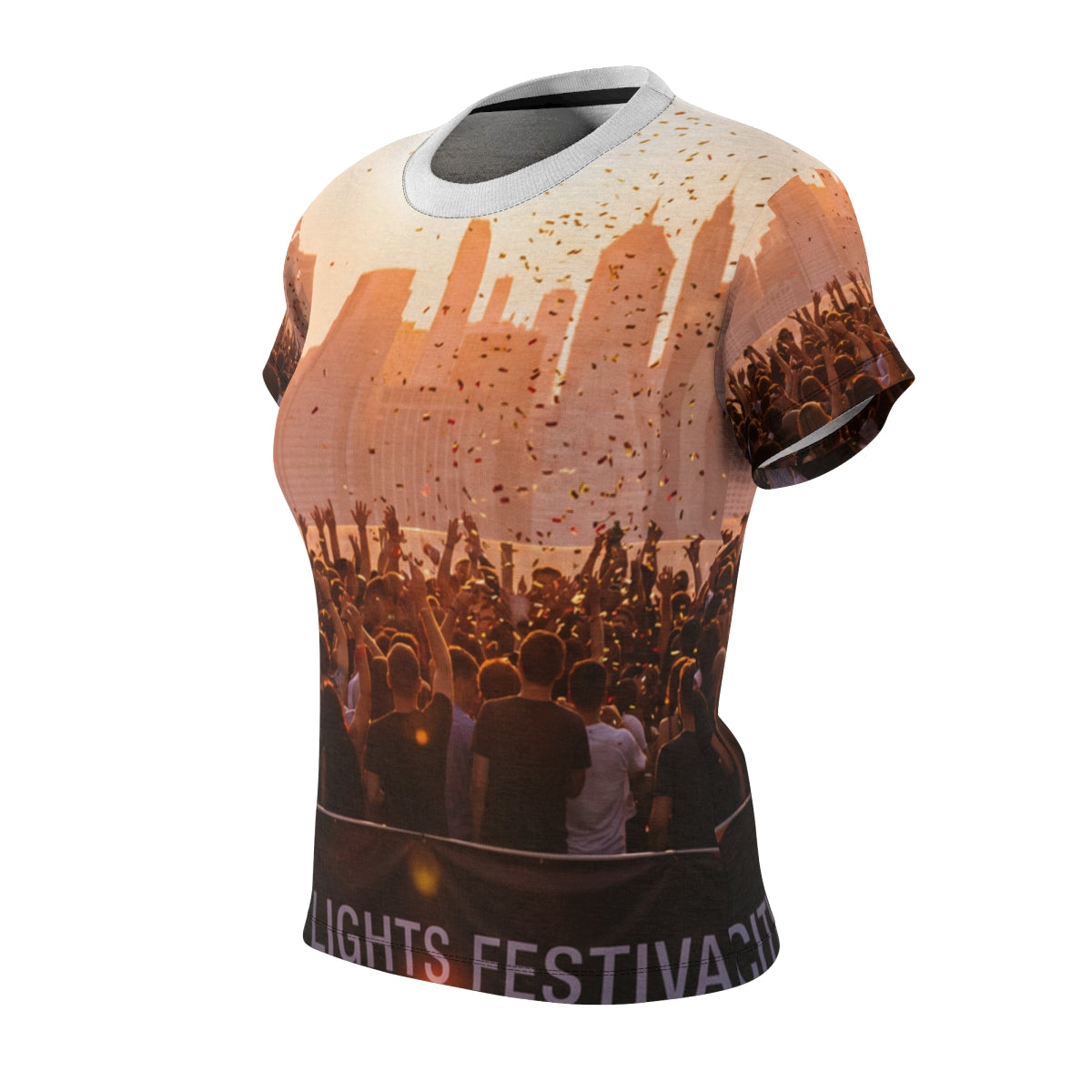 Women's Cut & Sew Tee - City Lights | Echovira Gallery