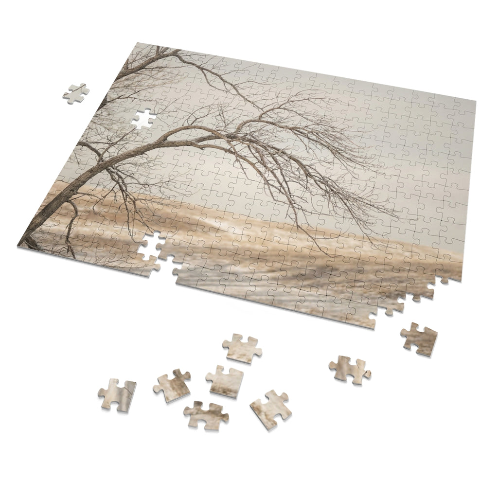 Jigsaw Puzzle with Tin - Winter Branch Solitude Landscape......