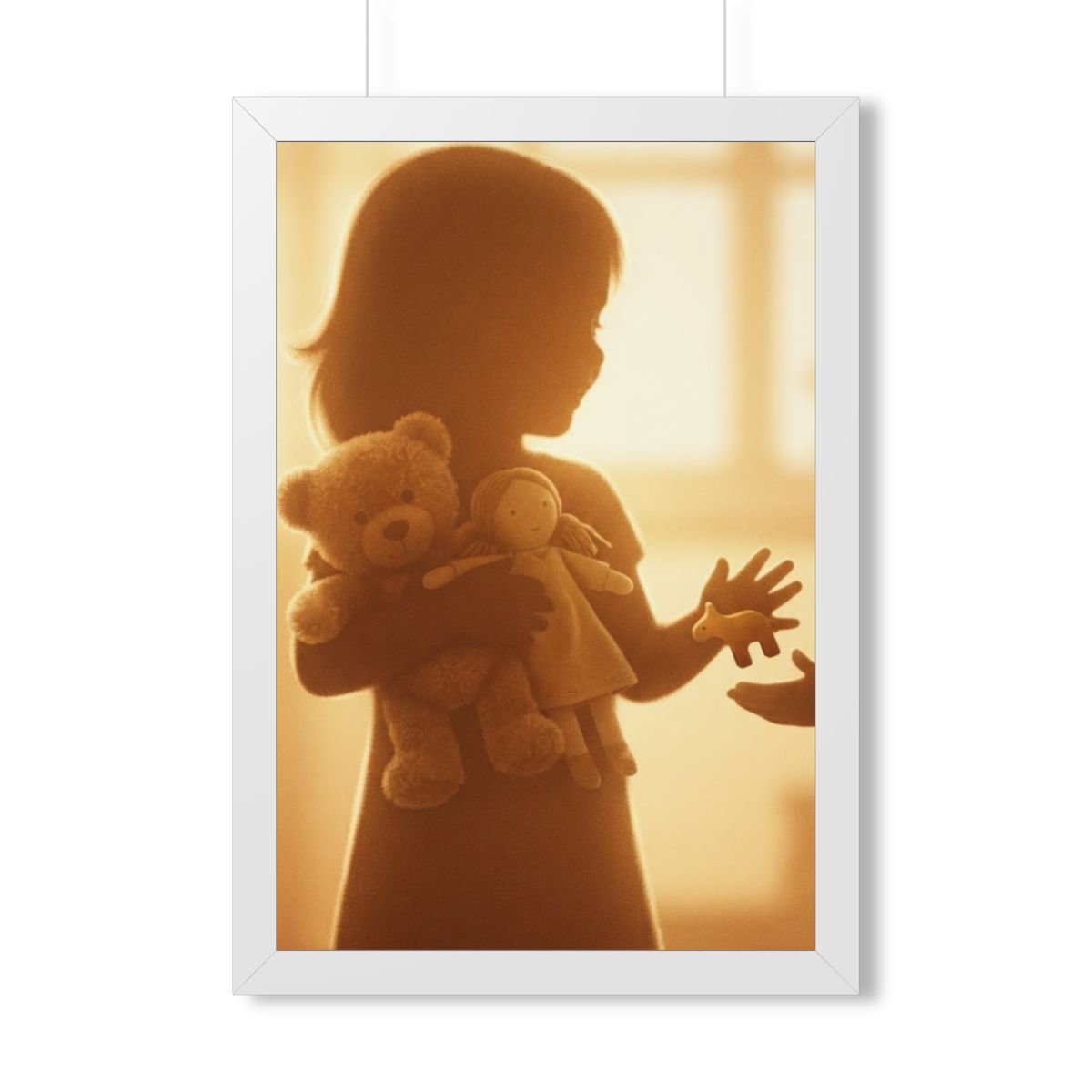 Framed Vertical Poster - Golden Reverie — White (11×14... |...