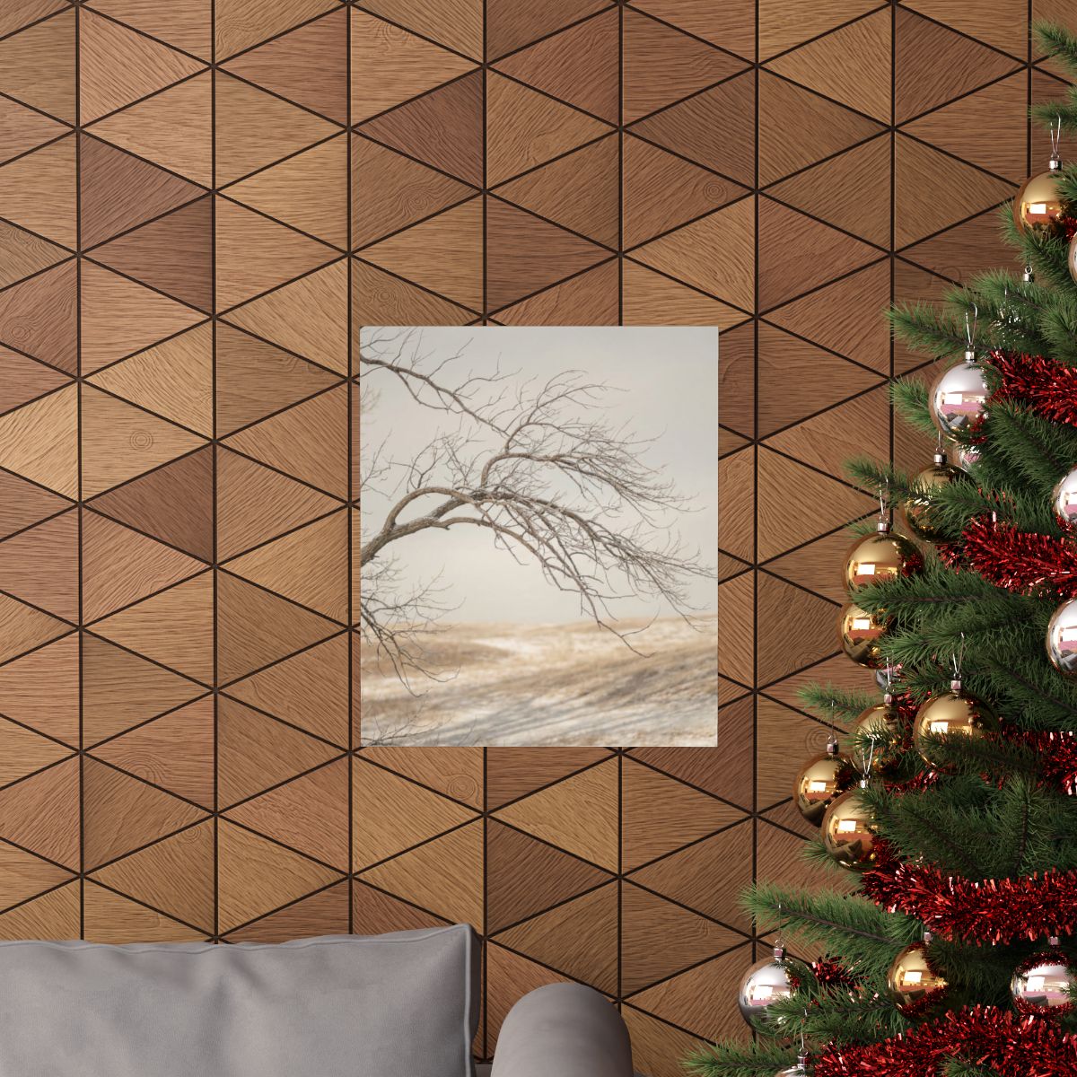 Matte Vertical Posters - Winter Branch Solitude Landscape......