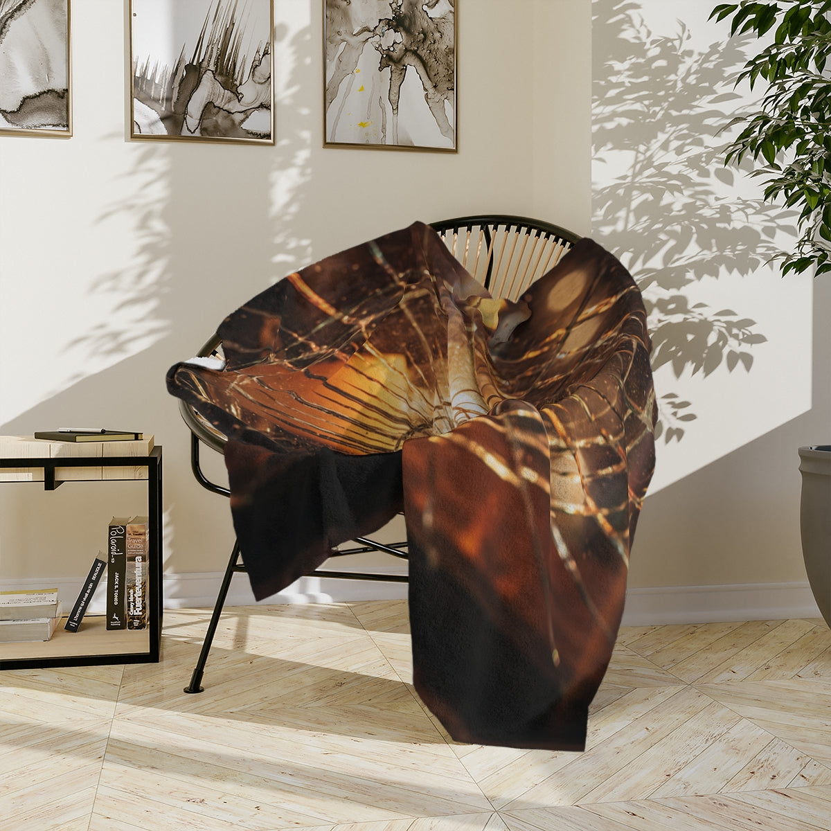 Velveteen Microfiber Blanket - Shattered Glass Glow Art... |...