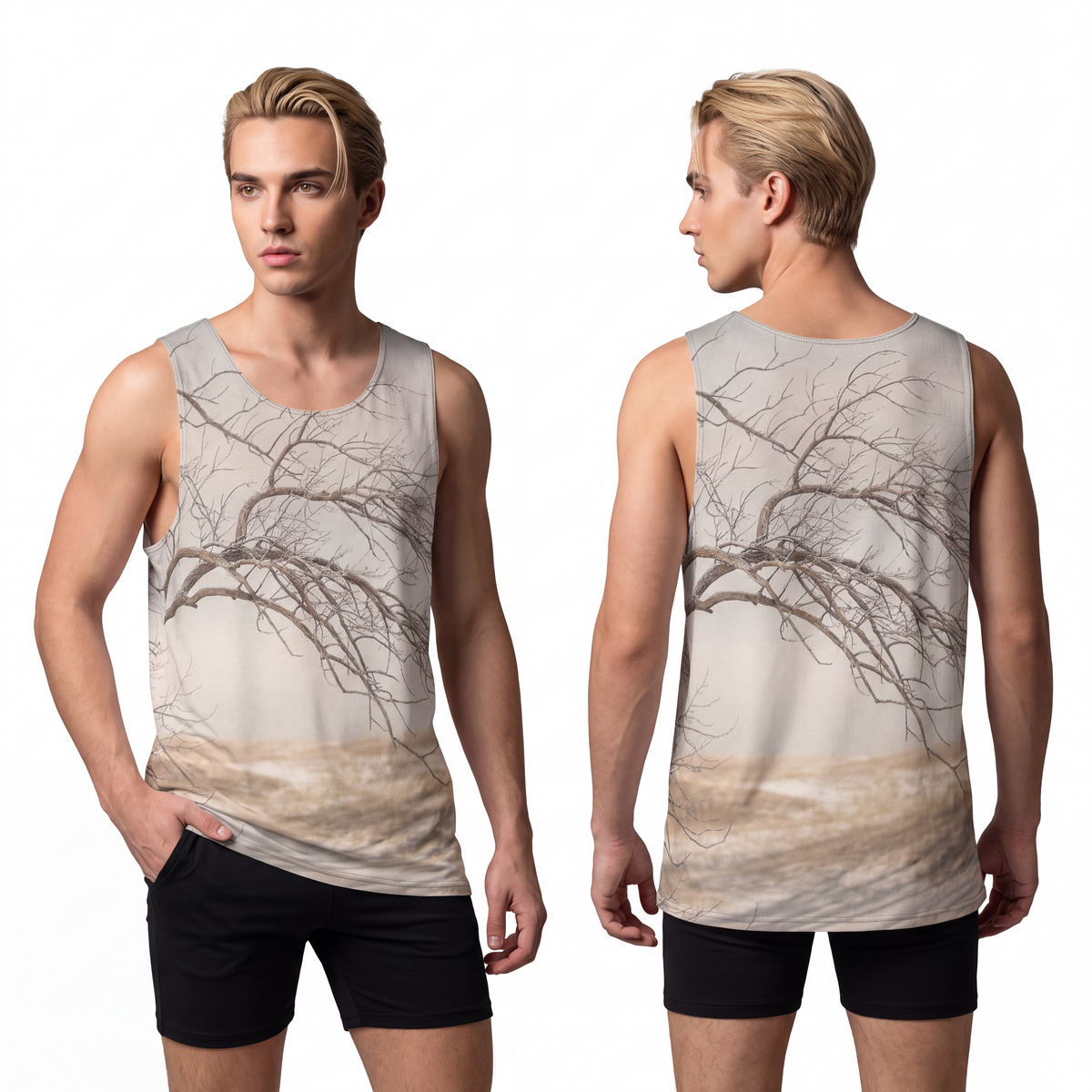 Men's Tank - Winter Branch Solitude Landscape | Echovira...