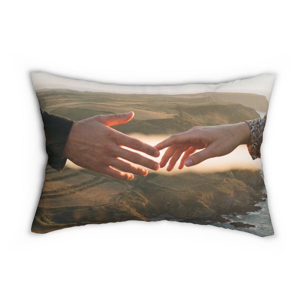 Spun Polyester Lumbar Pillow - The Infinite Touch | Ethereal...
