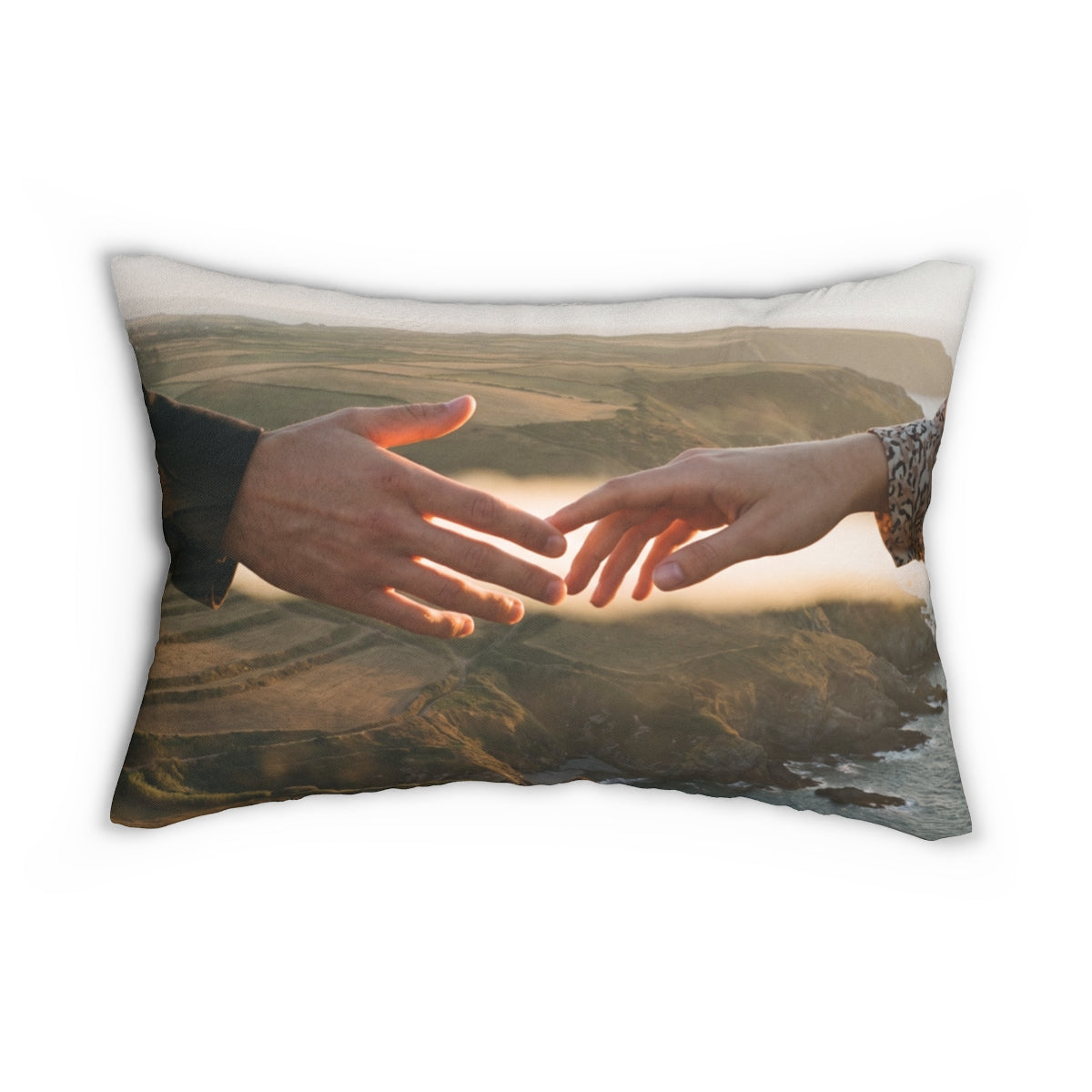 Spun Polyester Lumbar Pillow - The Infinite Touch | Ethereal...