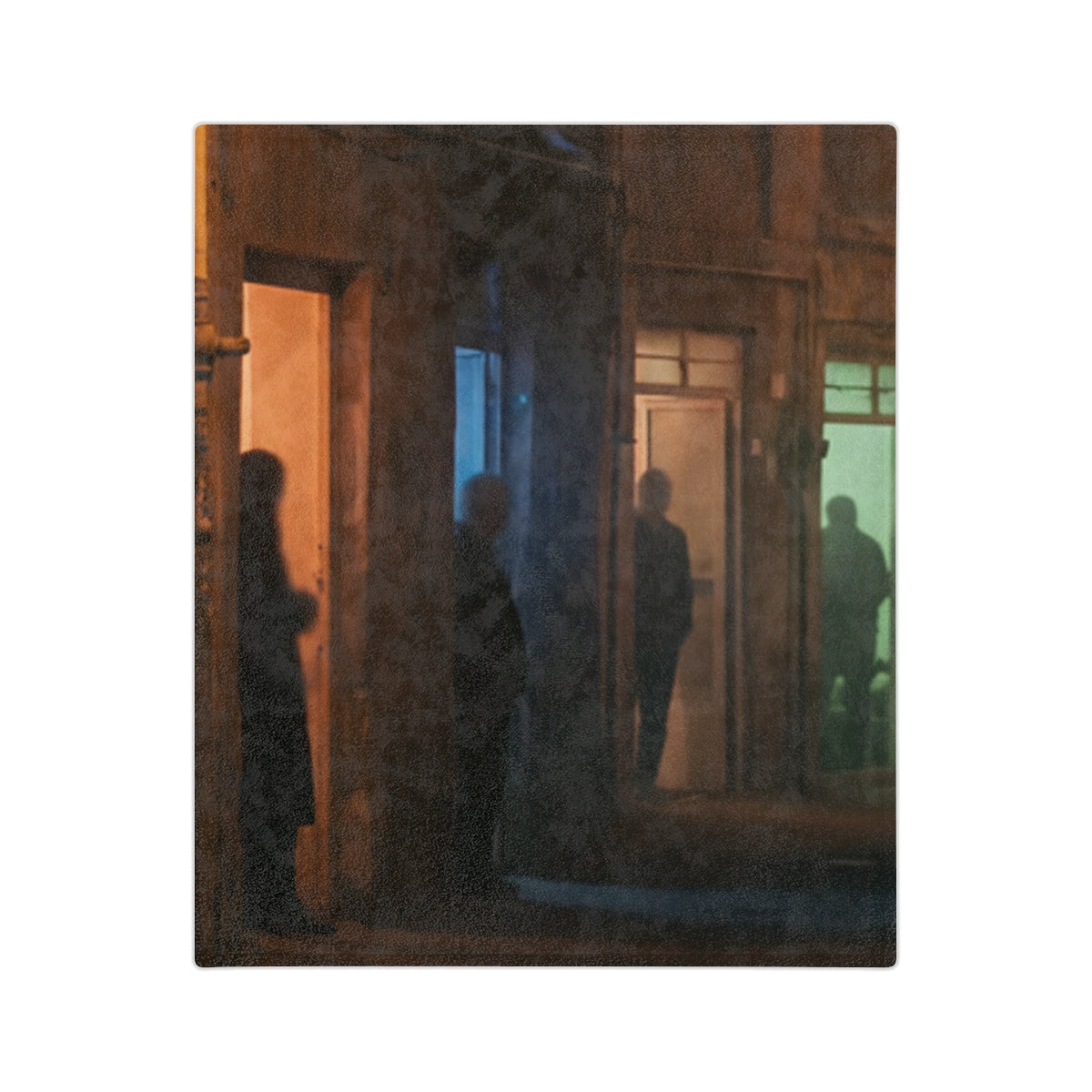 Velveteen Microfiber Blanket - Shadowed Alleyway Mystery Art...