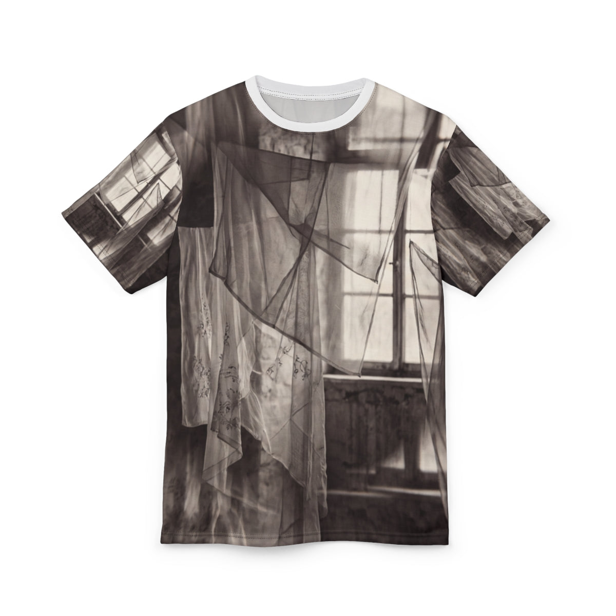 Unisex Cut & Sew Tee - Spectral Veils | Echovira Gallery
